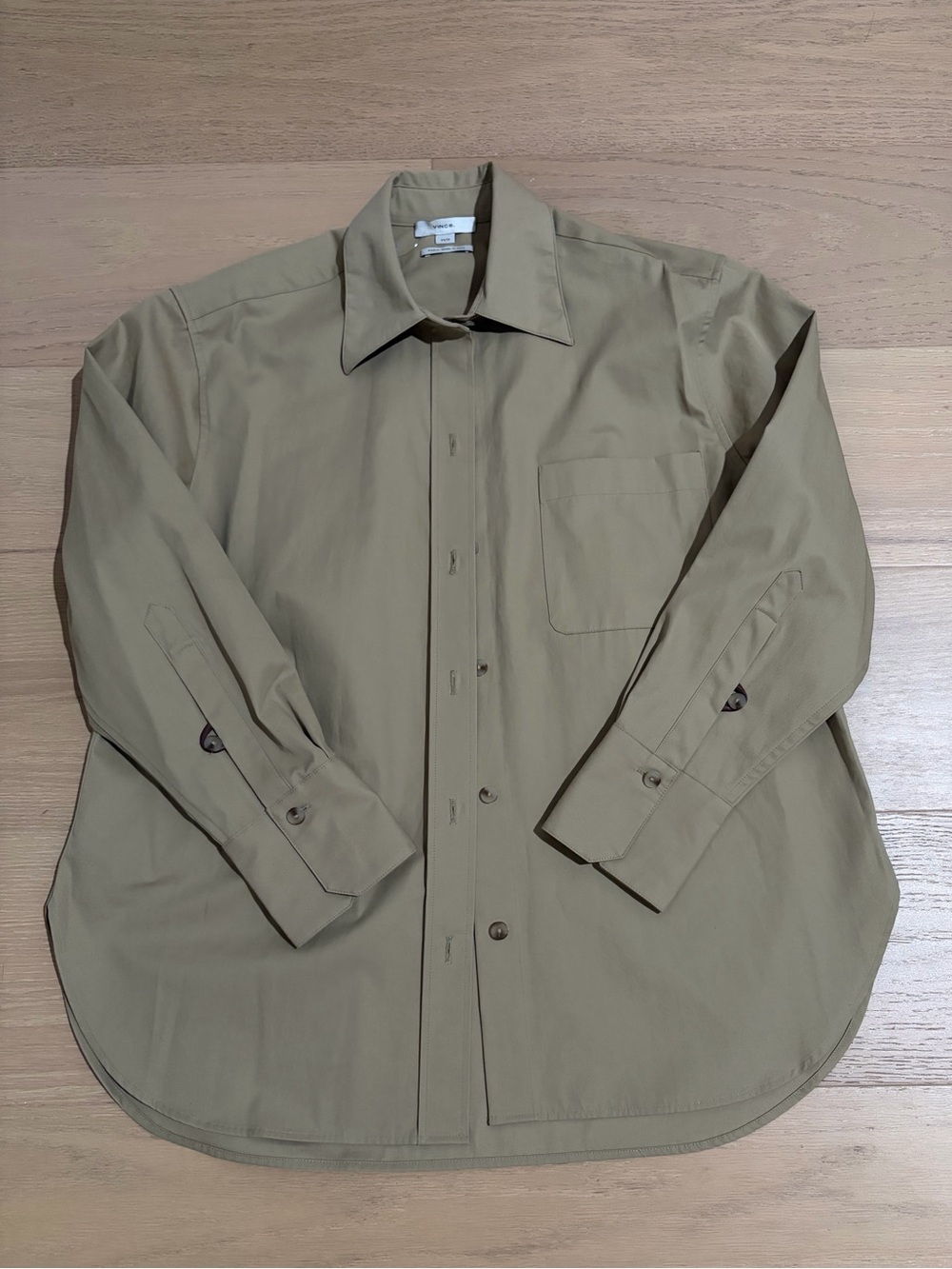 New Women’s Tan Button-Up Shirt XS/S